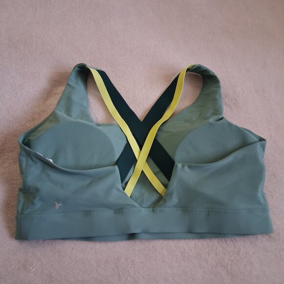 Old Navy Women's Size 2X Green PowerSoft Medium Support Go-Dry Sports Bra - Picture 2 of 8